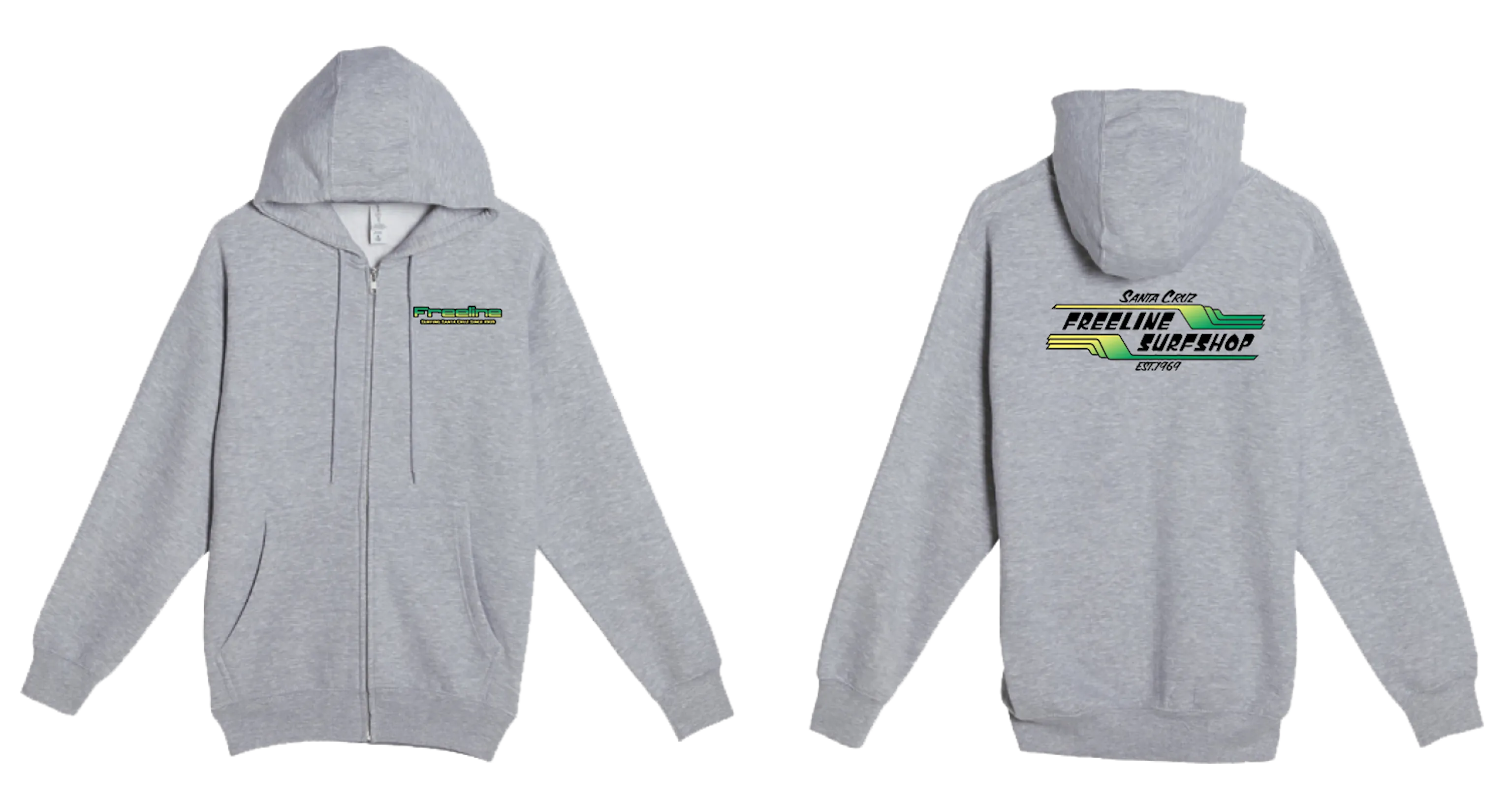 70s Neon Zip-Up Hoodie