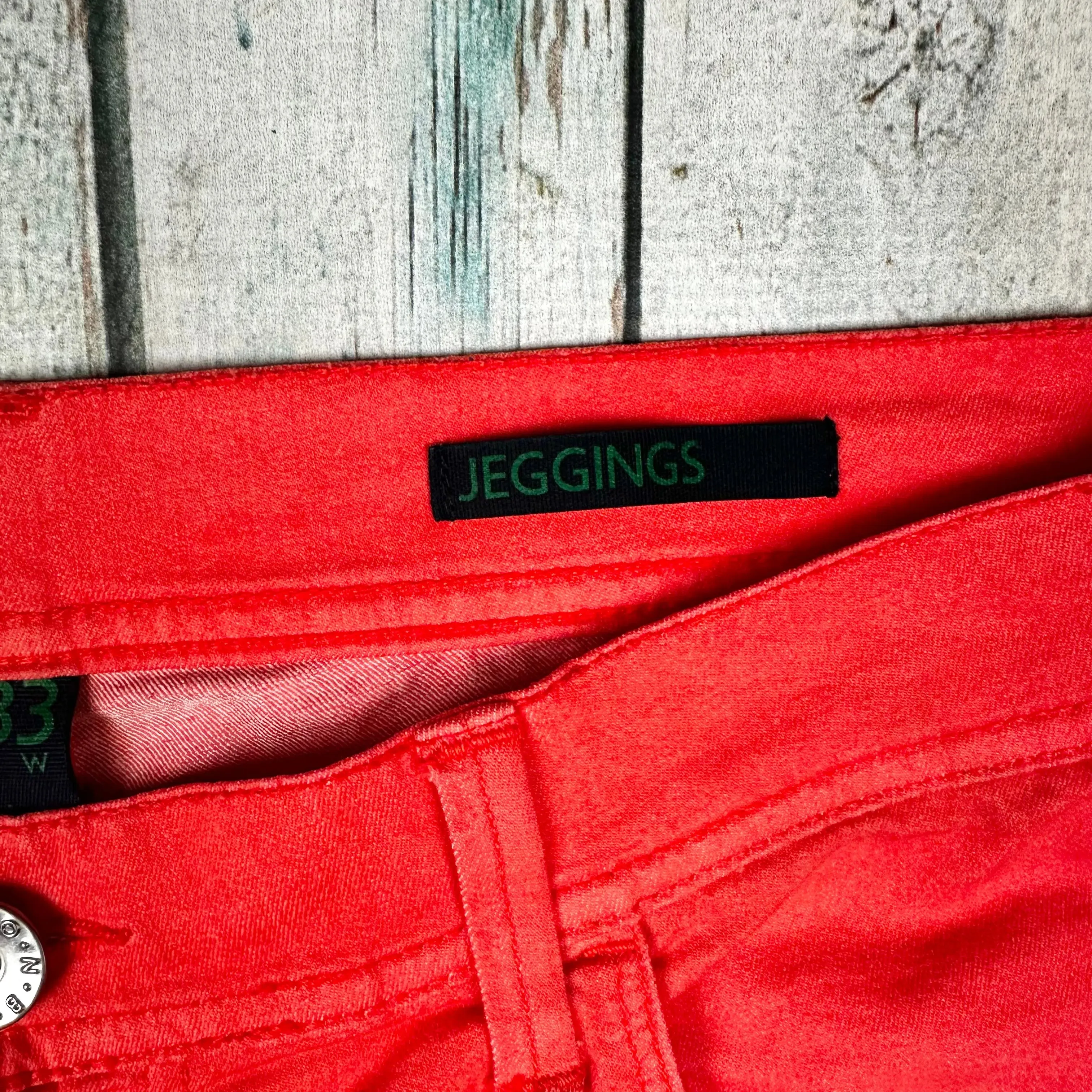 Benetton Jeans Low Rise Orange Jeans- Size 33