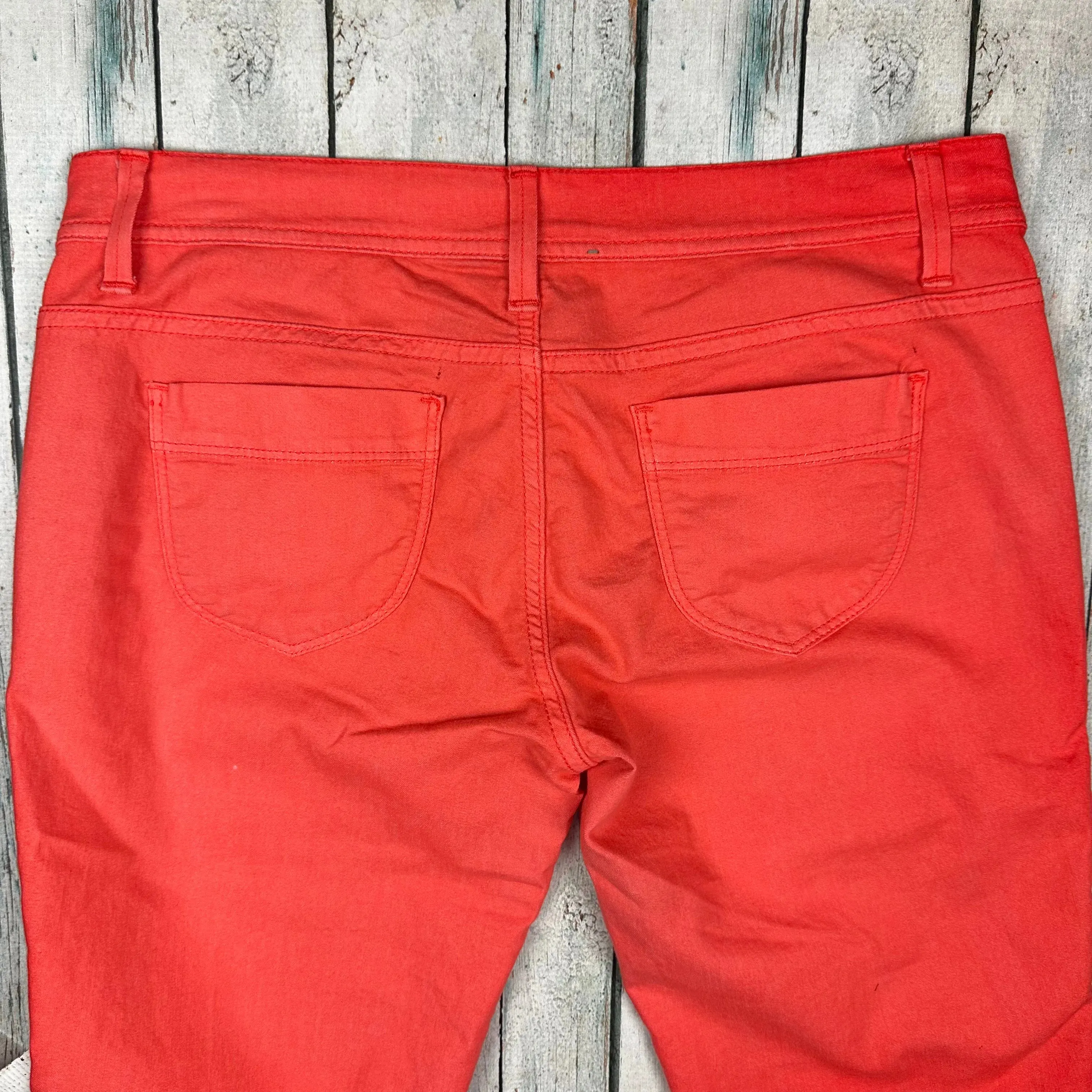 Benetton Jeans Low Rise Orange Jeans- Size 33