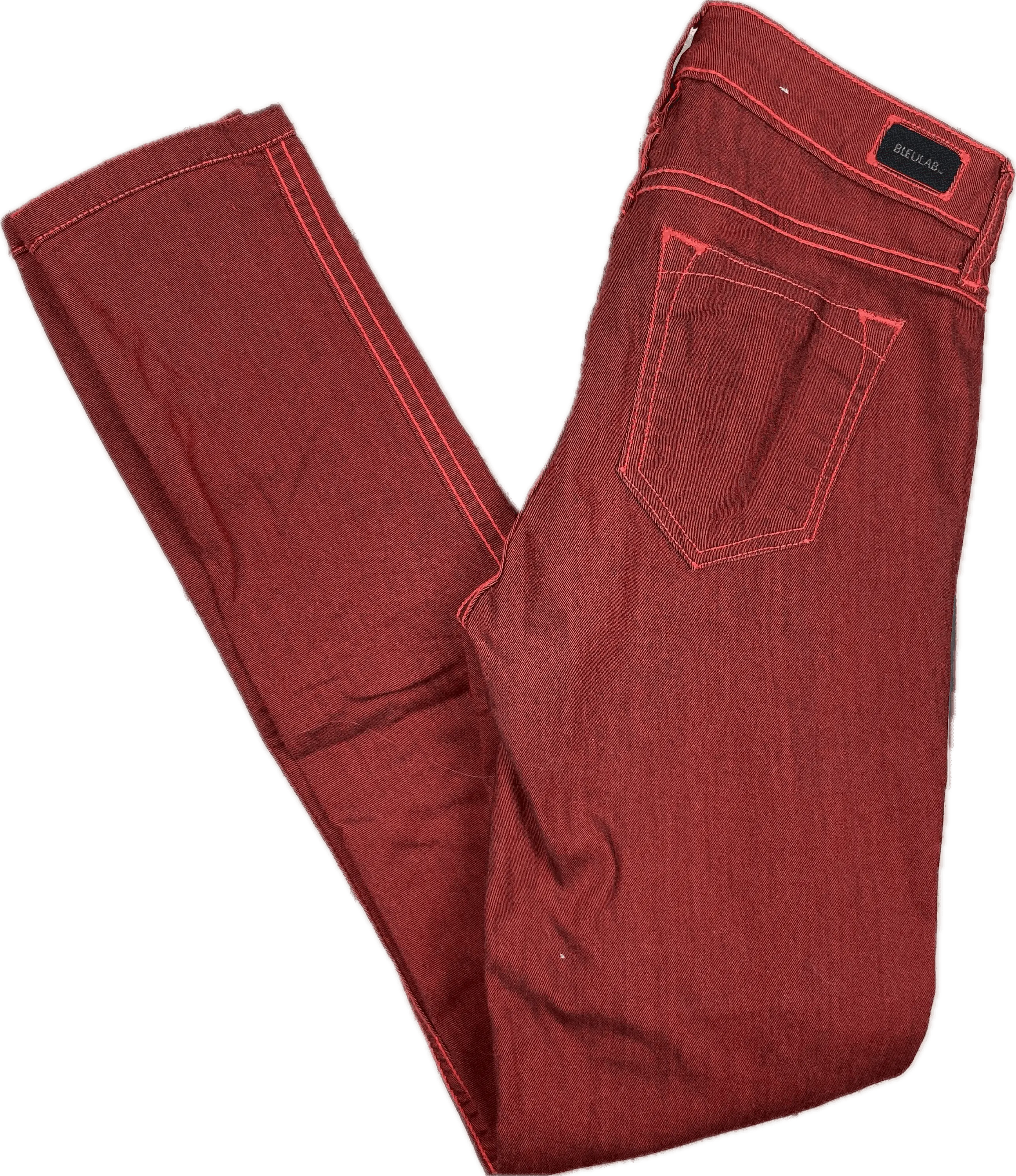 Bleulab USA ‘Detour Leggings’ Fully Reversible Red Skinny Jeans -Size 25