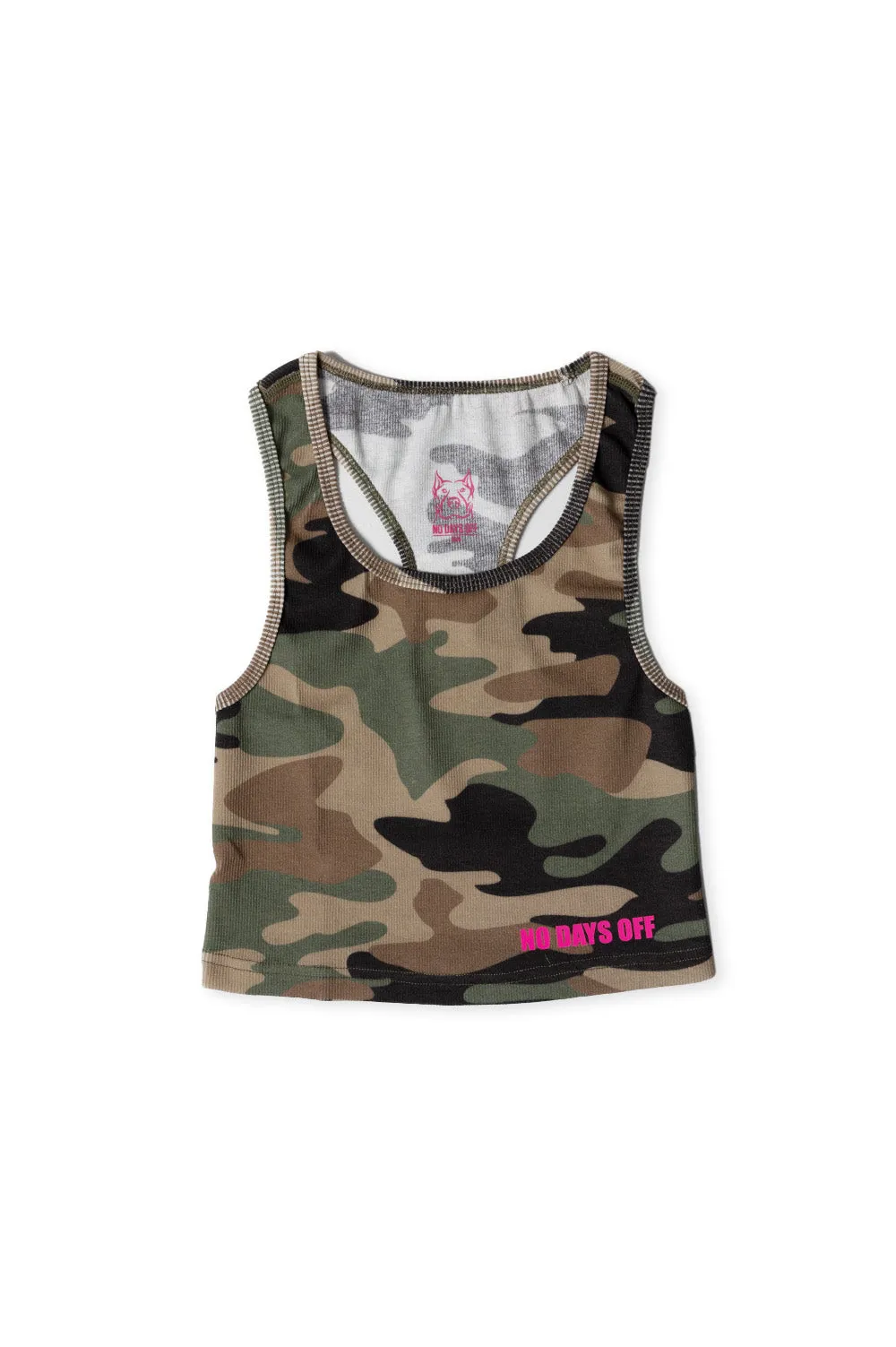 CAMO RIBBED TANK TOP