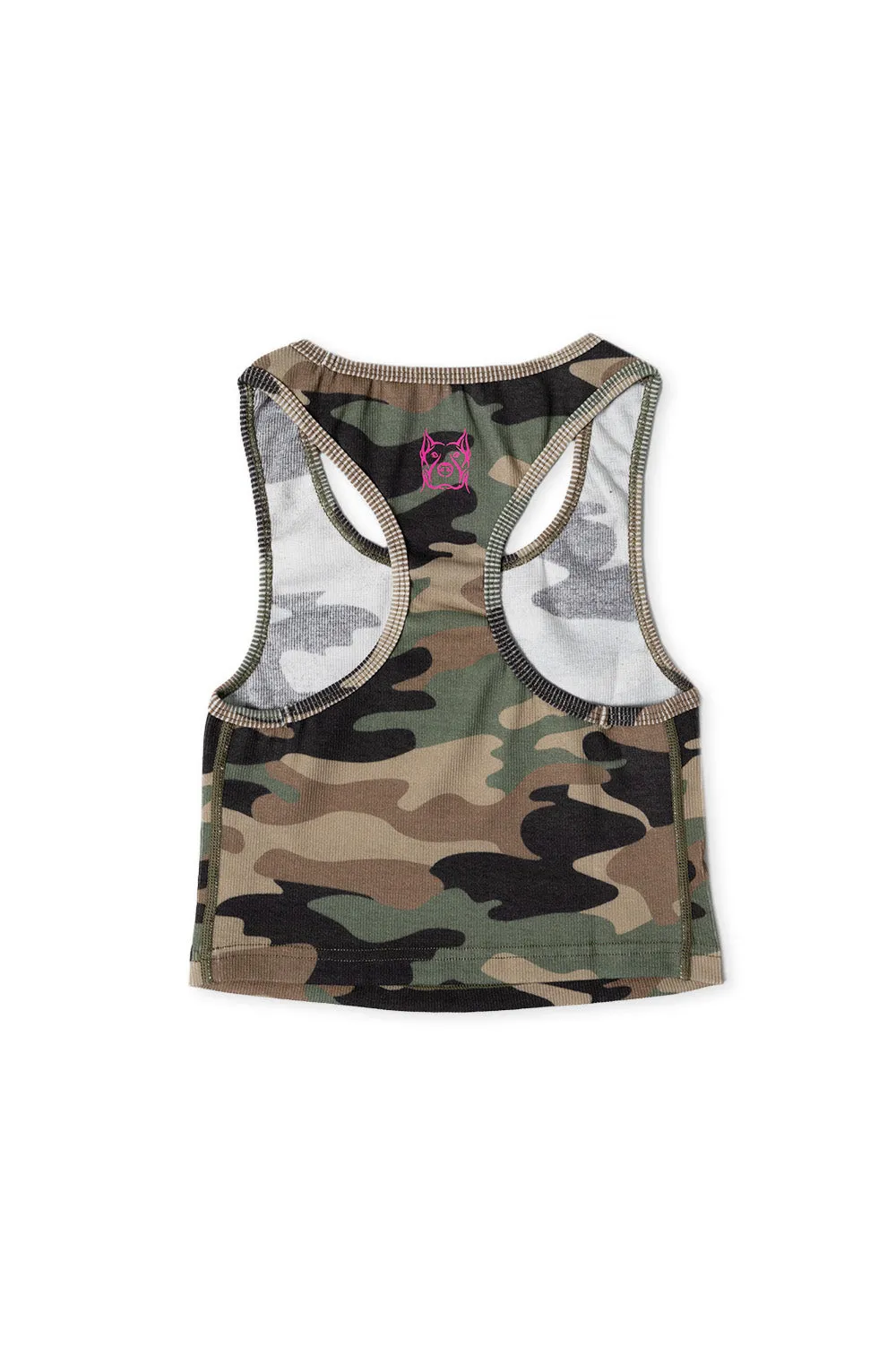 CAMO RIBBED TANK TOP