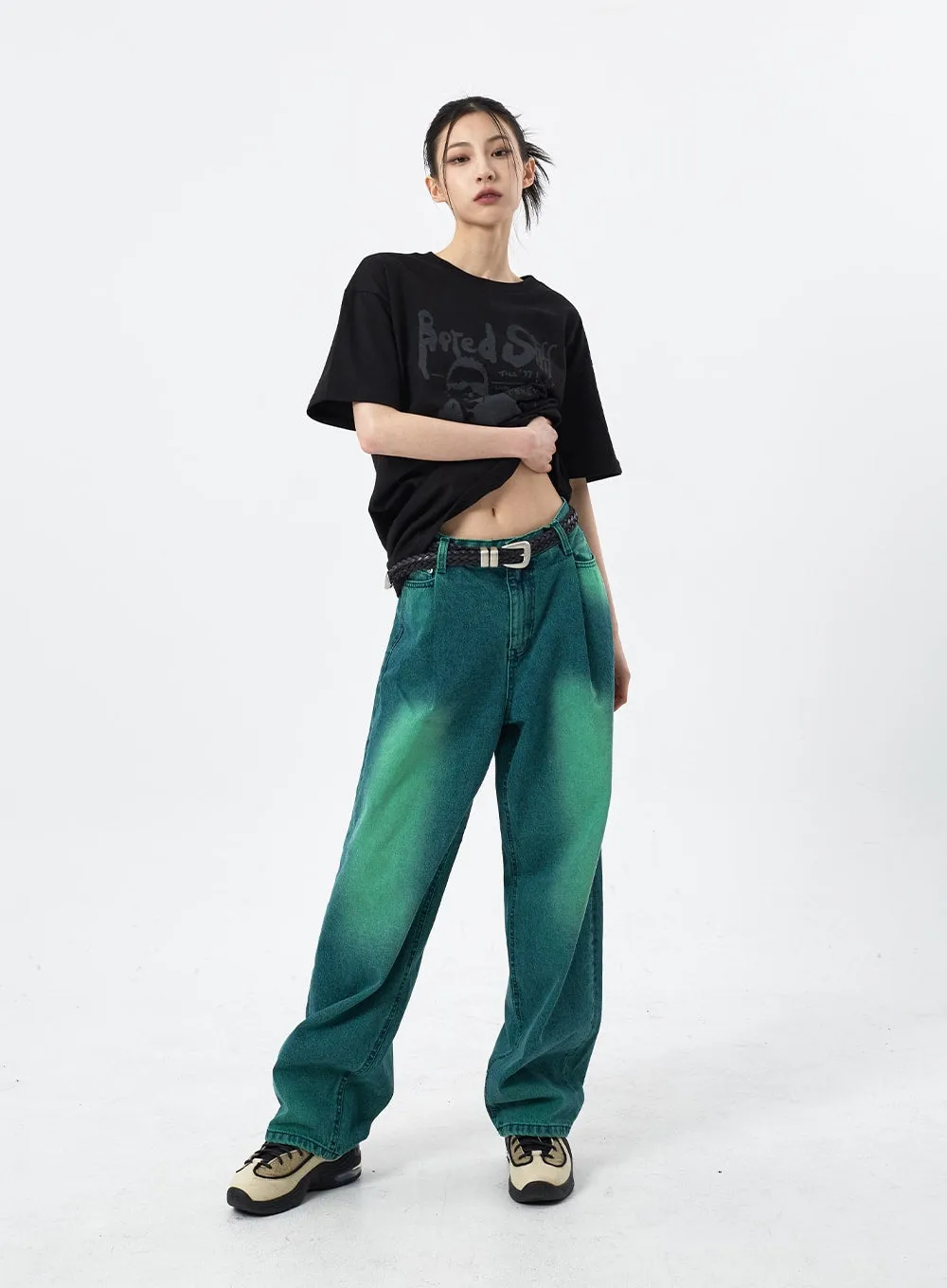 Color Wide Leg Jeans CM309