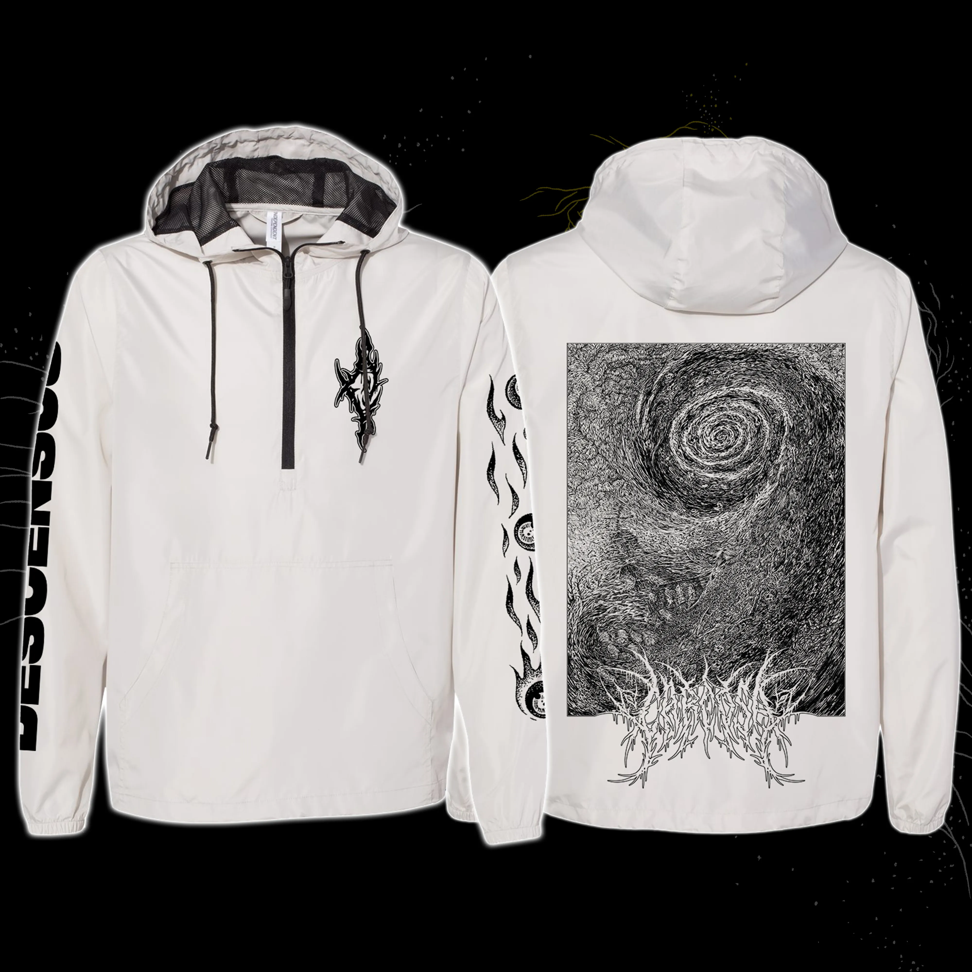 DESCENSUS SPIRAL Windbreaker (White Smoke)