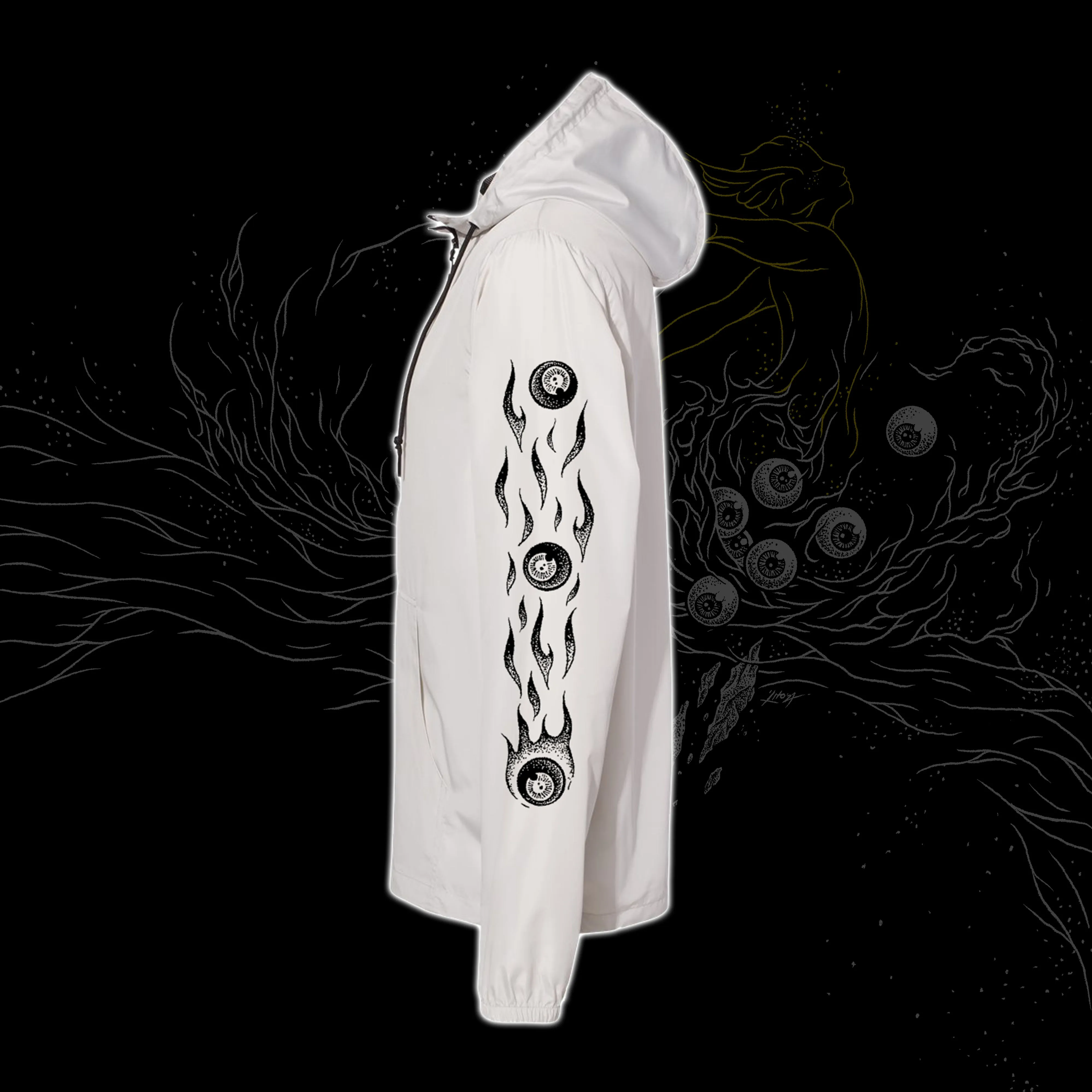 DESCENSUS SPIRAL Windbreaker (White Smoke)