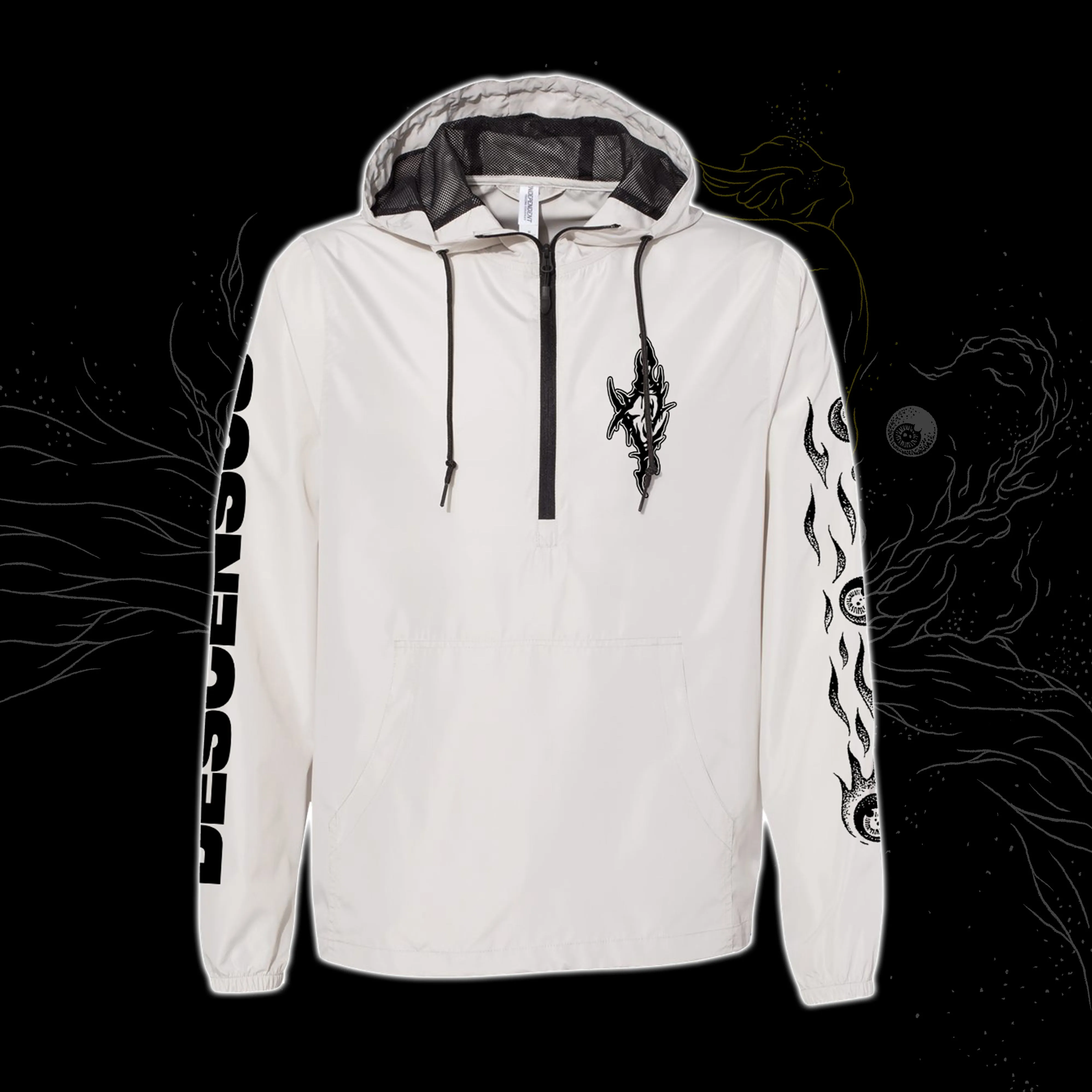 DESCENSUS SPIRAL Windbreaker (White Smoke)