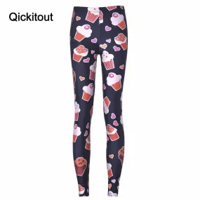 Free shipping New Hot Women New Pants Women Trousers Fashion Black chocolate ice cream Pant Capris Cute New Fitness