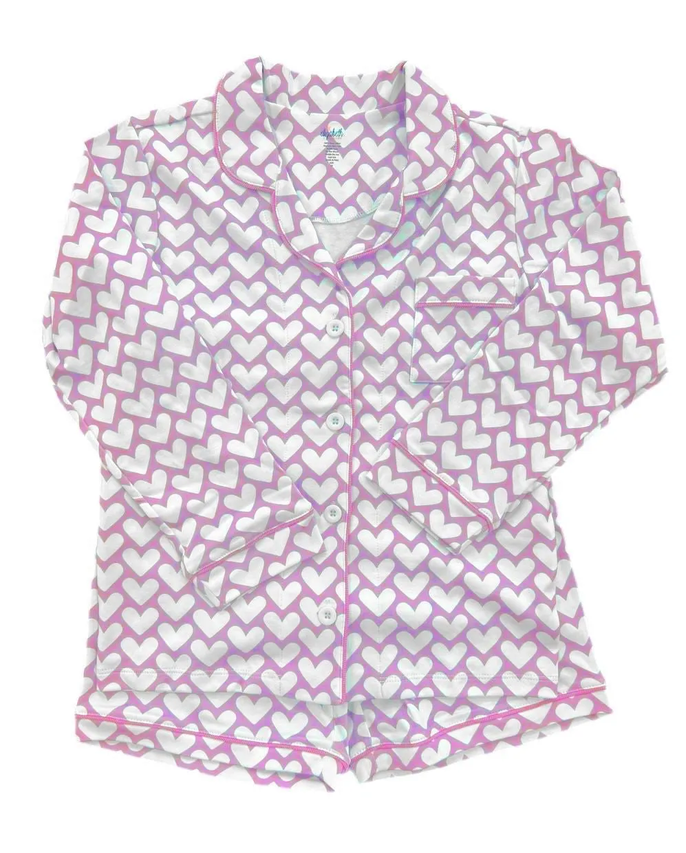 James & Lottie Be Elizabeth Girls Lounge Set - Lavender Hearts