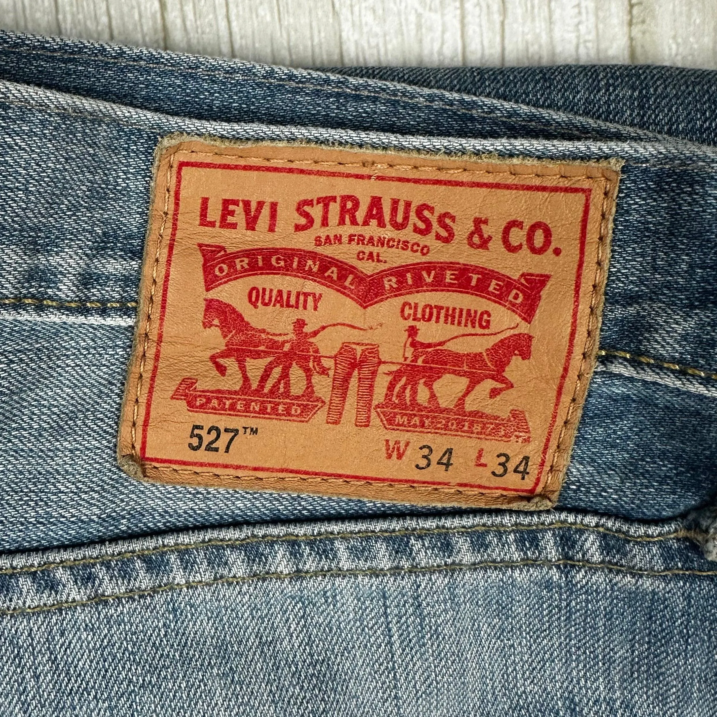 Levis 527 Mens Bootcut Jeans -Size 34/34