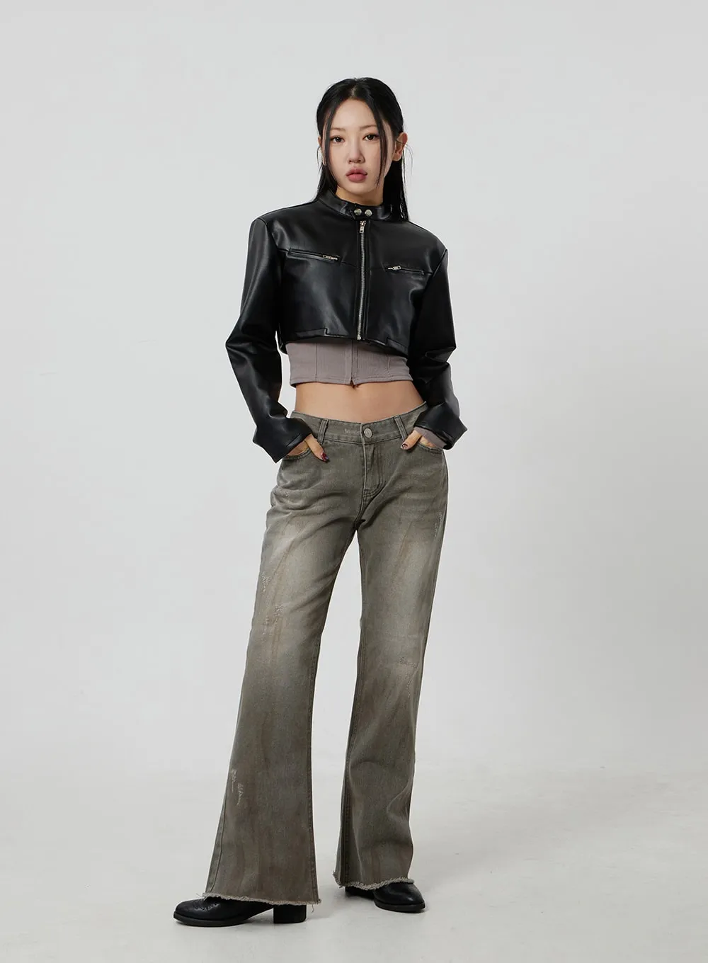 Low Rise Bootcut Jeans CF301