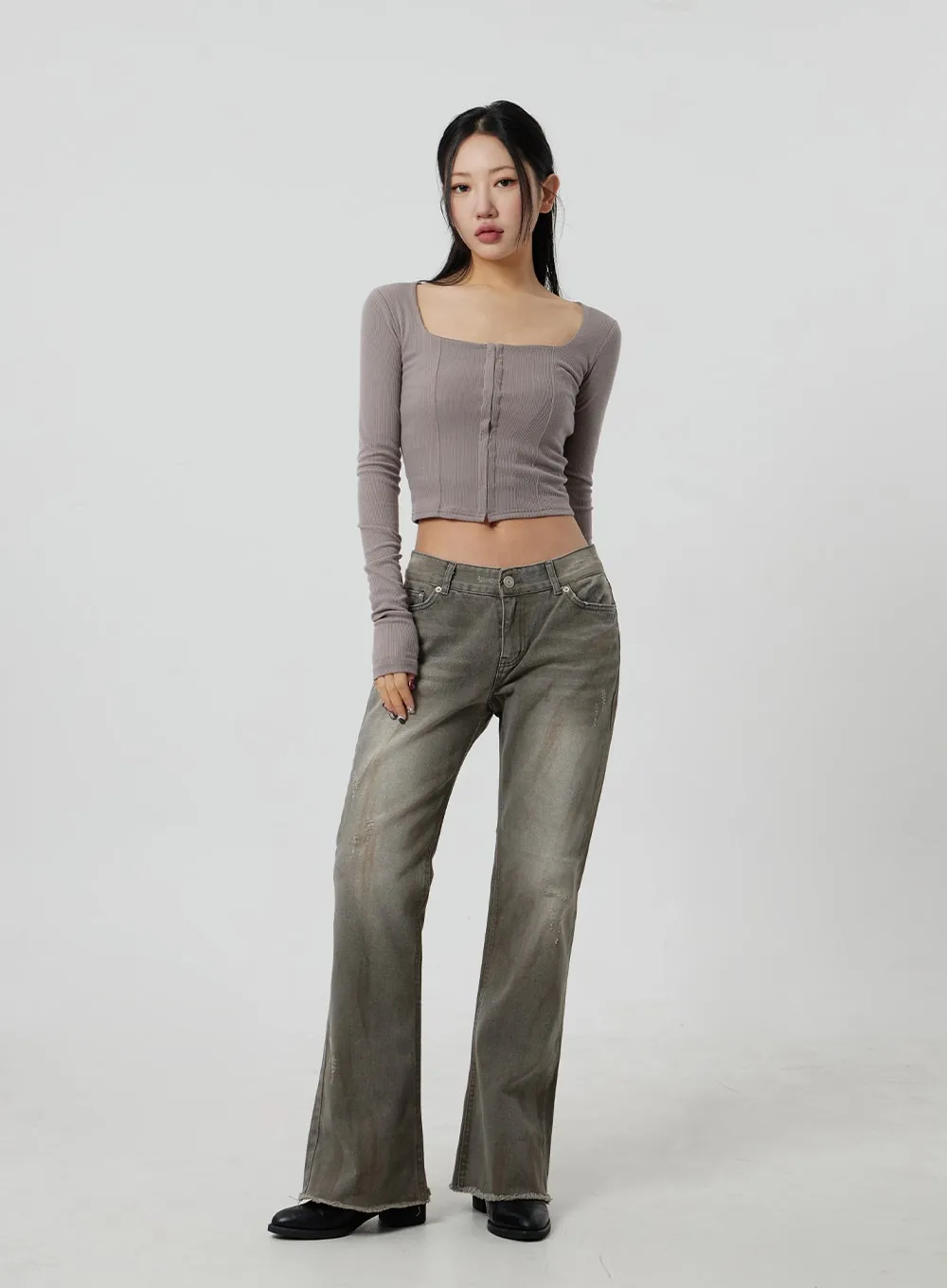 Low Rise Bootcut Jeans CF301