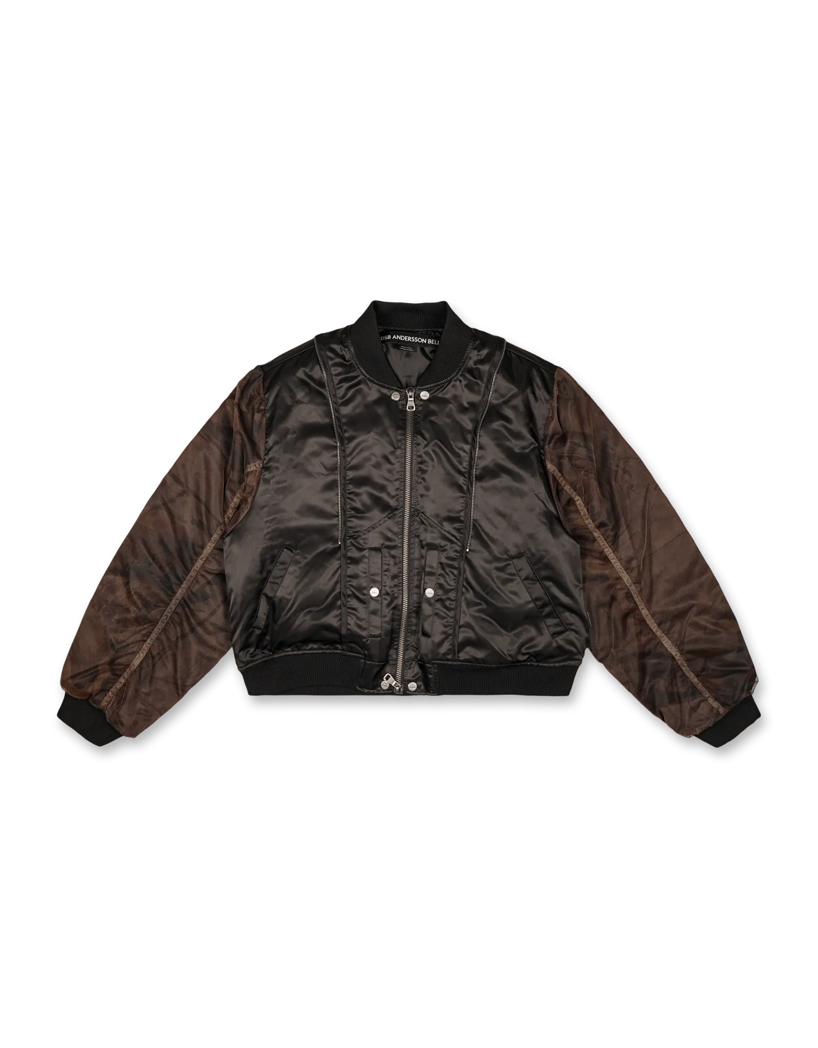 Mesh Sleeve Bomber Jacket