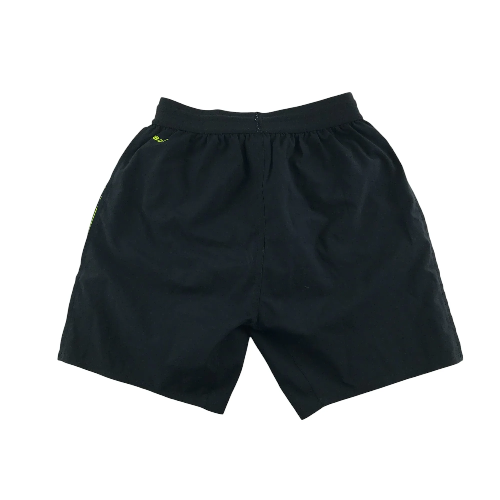 New Balance Celtic FC Football shorts 10-11 years black with neon yellow detailing