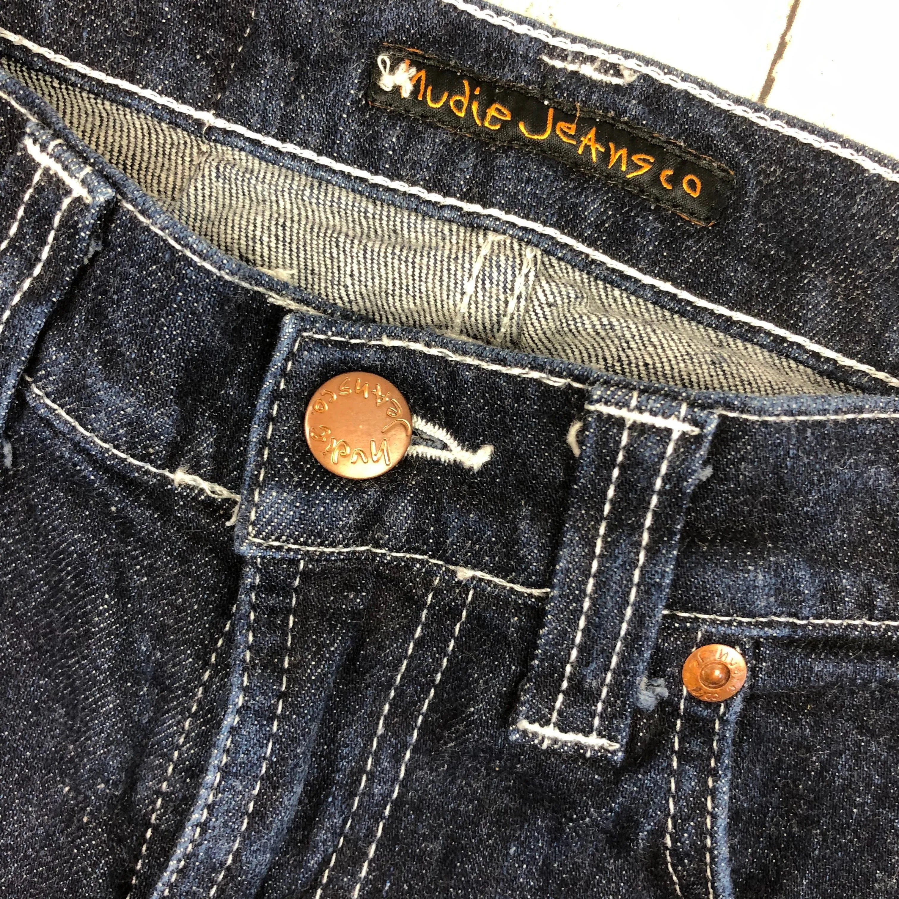 Nudie Jeans Co. 'Tight Long John' Organic Rinsed Jeans- Size 24