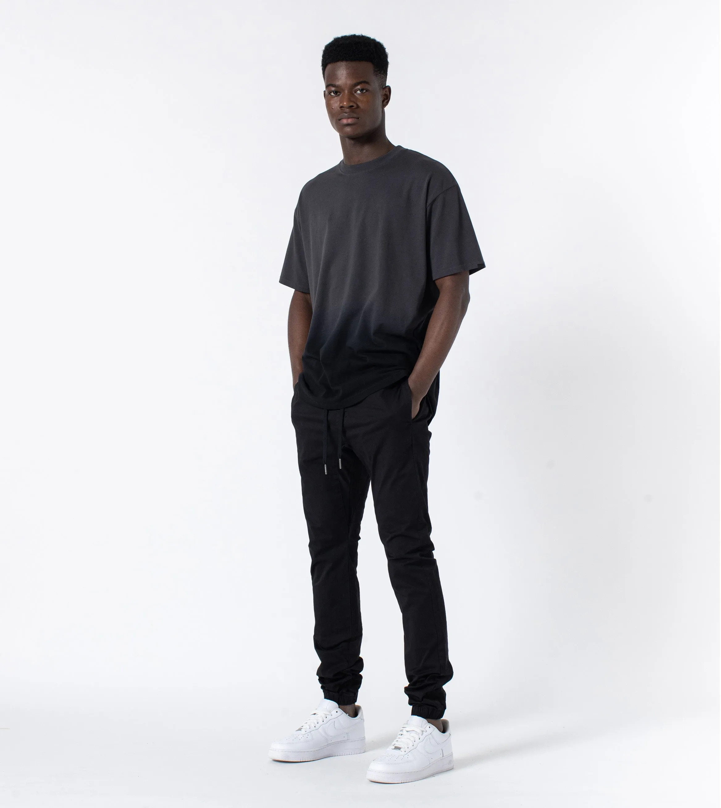 Ombre Box Tee Black/Grey