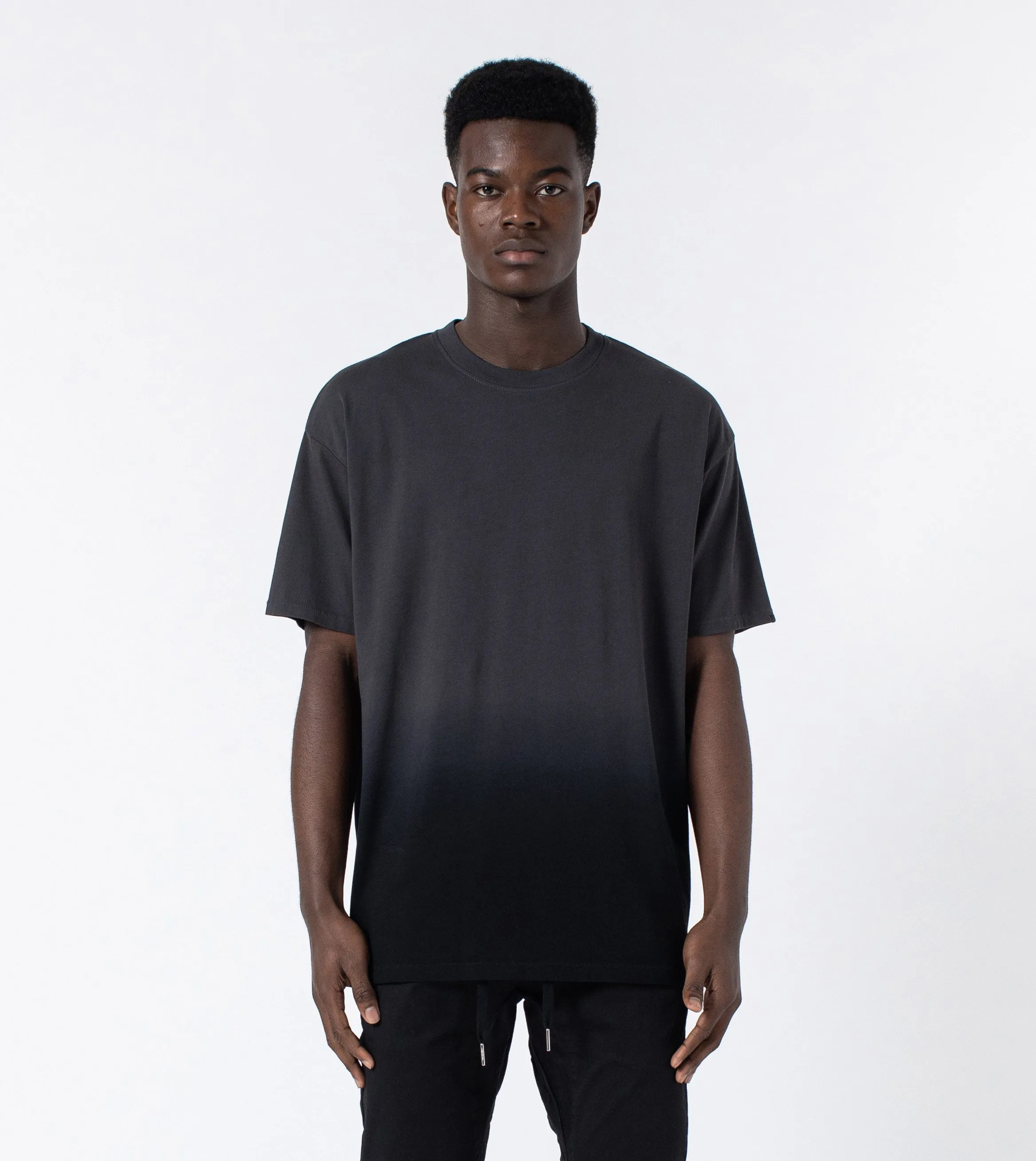 Ombre Box Tee Black/Grey