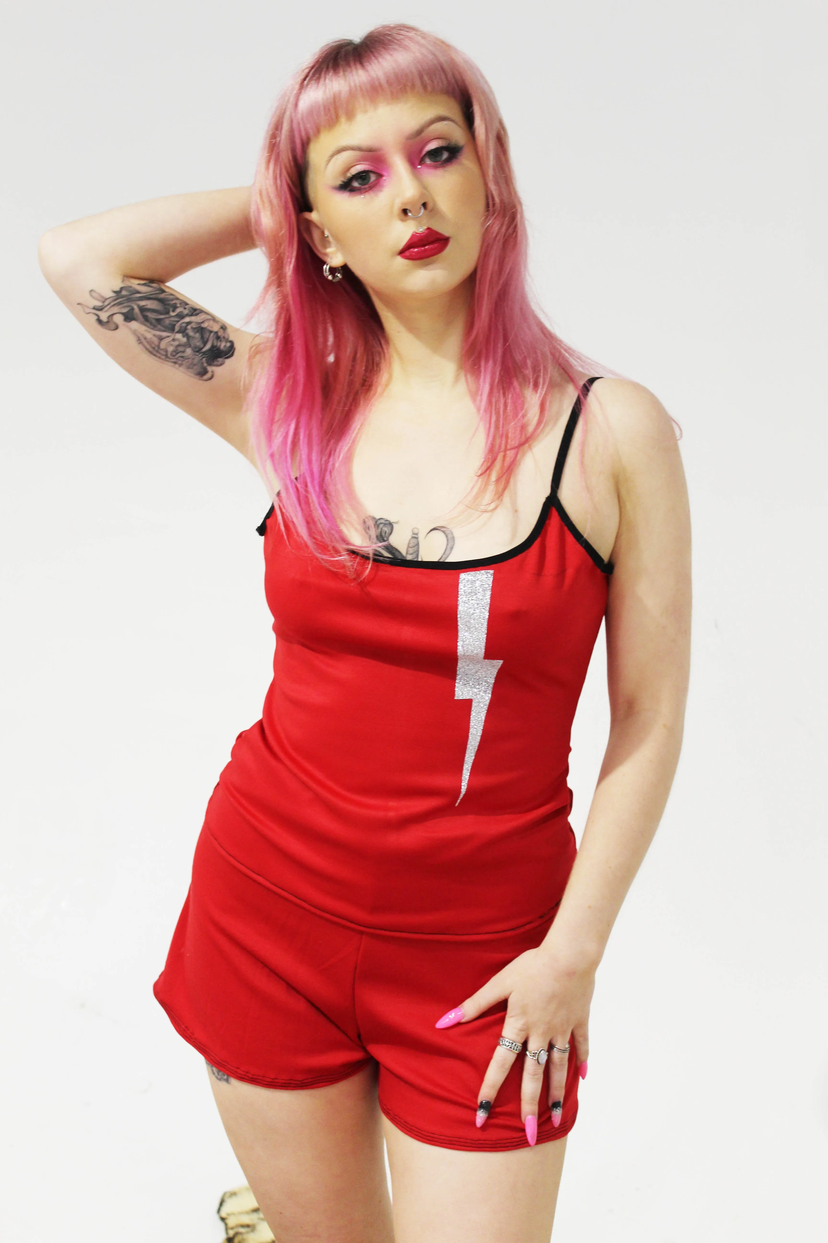 Red lounge shorts
