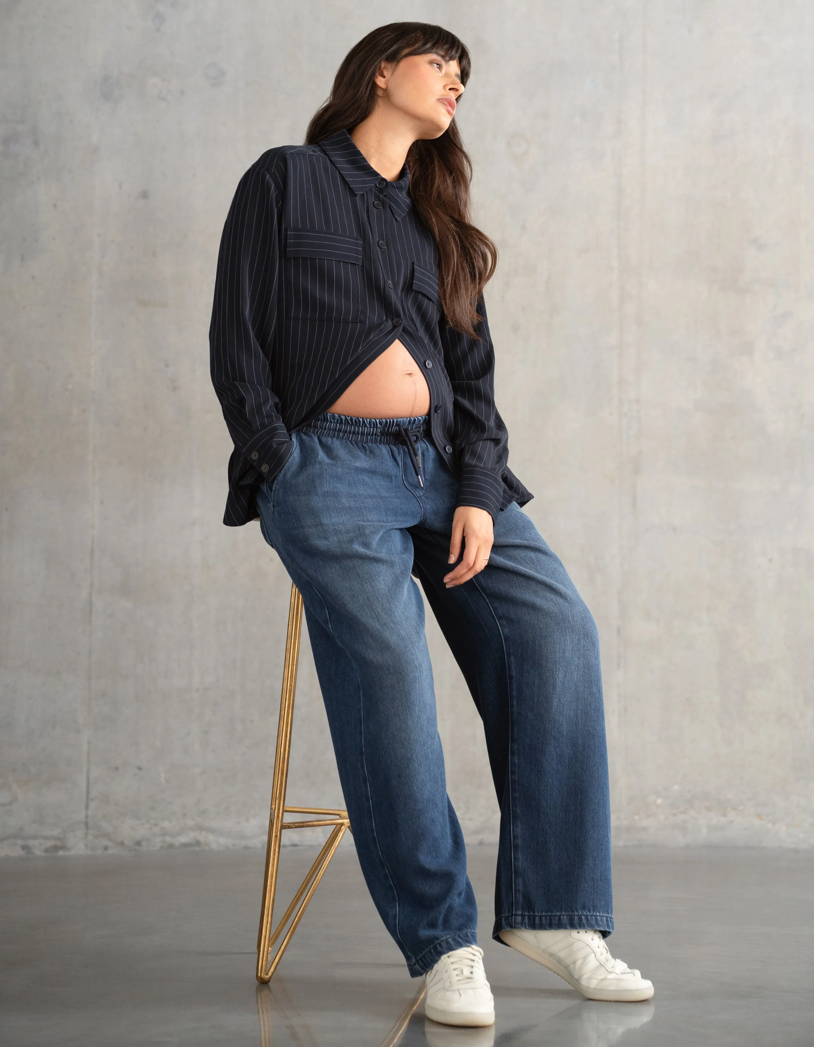Under Bump Wide-Leg Maternity Jeans