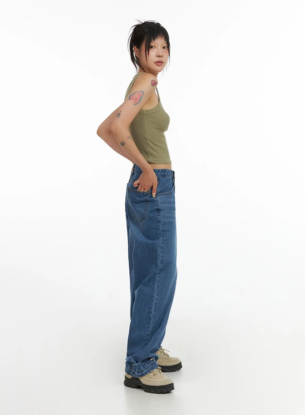 Wide Leg Baggy Jeans CL415