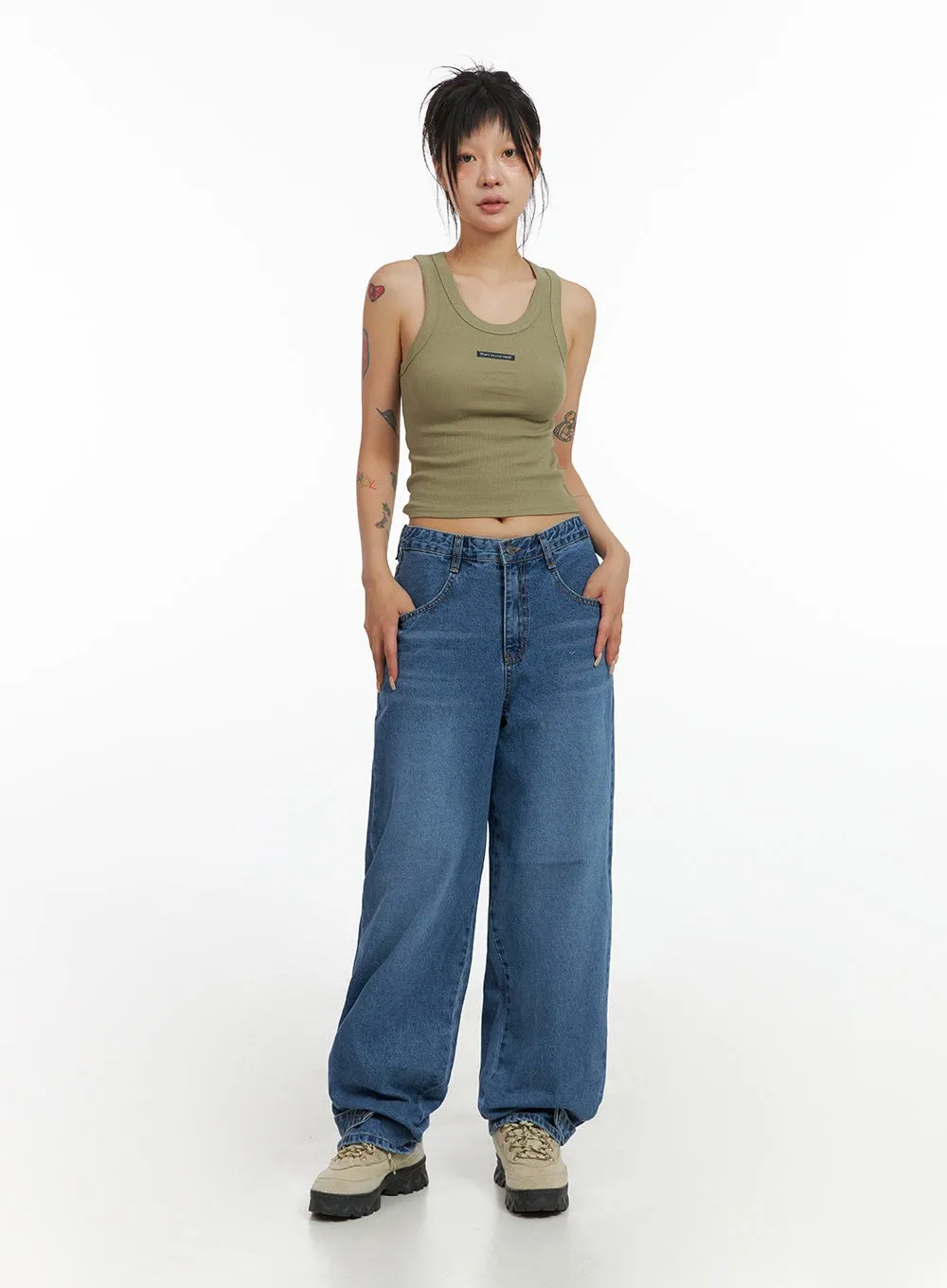 Wide Leg Baggy Jeans CL415